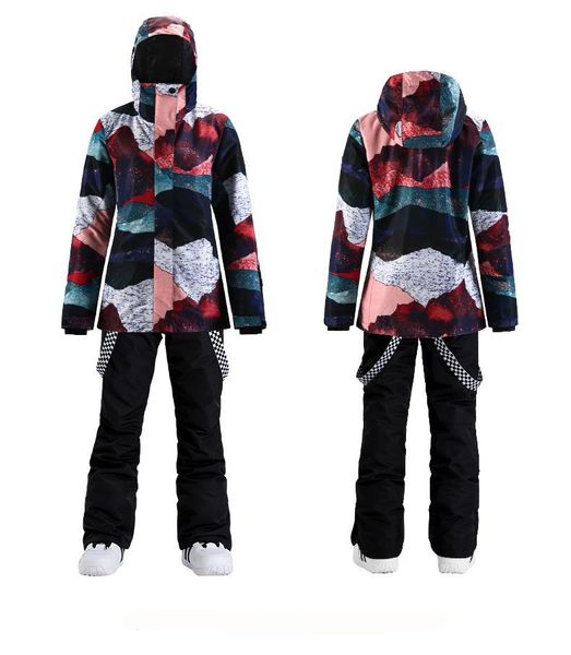 

skiing jackets women ski suit winter waterproof snowboard windbreak jacket snow pants thickened breathable warm alpine set sports
