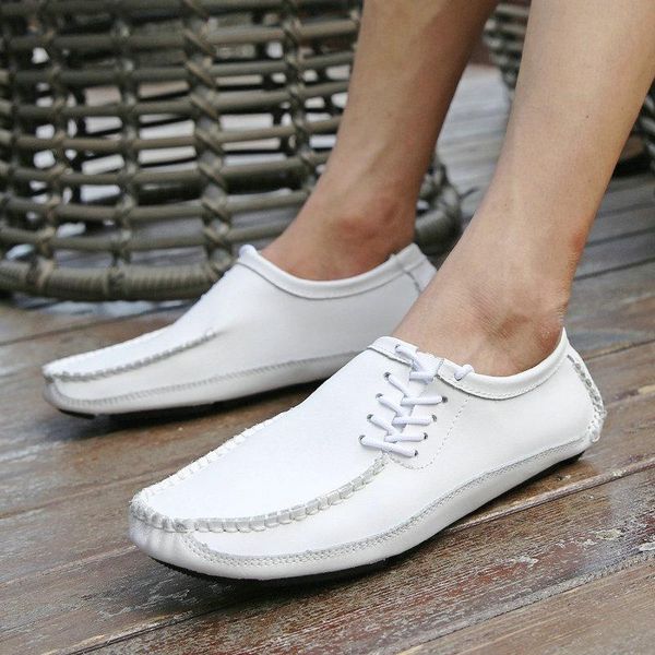 

мода ручной работы открытый мужчины квартиры мокасины вождения обувь мужчины скольжение на прогулочной дышащая обувь большого размера 38-47, Black