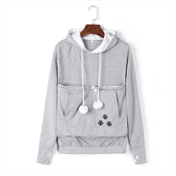 

mewgaroo nyangaroo cat dog pet casual kangaroo coat hoodies sweatershirts kangaroo grey cat casual hoodie sweatershirts, Black