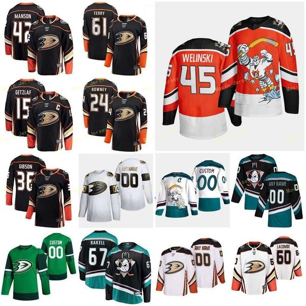 

2021 reverse retro anaheim ducks jerseys getzlaf ryan gibson john hakanpaa jani heinen danton henrique adam jones max custom stitched, Black;red