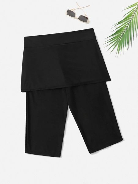 

plus plain bikini bottom d2qp#, Black