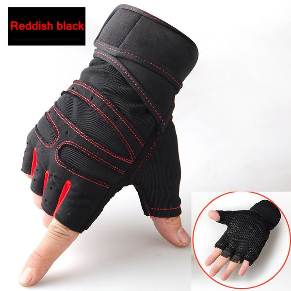 

breathable men women fitness gym weightlifting bodybuilding training non-slip cycling half finger gloves, Blue;gray