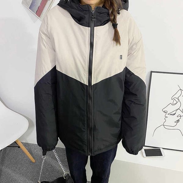 

мода женщин вниз куртки для зимы keep warm 20fw женщины вскользь вниз пальто с капюшоном высокого качества streetwear женская одежда, Black;brown