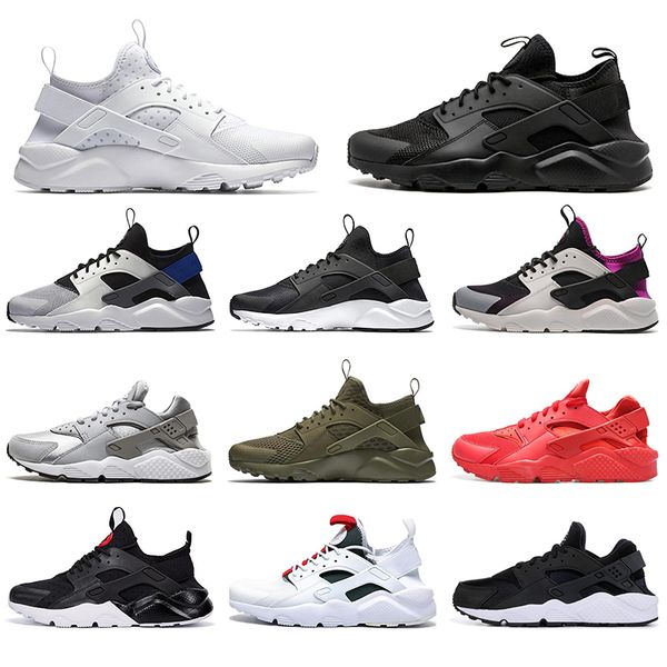 

huarache кроссовок для мужчин женщины тройного черного белого чистого платины oreo красный chaussures открытого дышащих mens тренеры спорт к