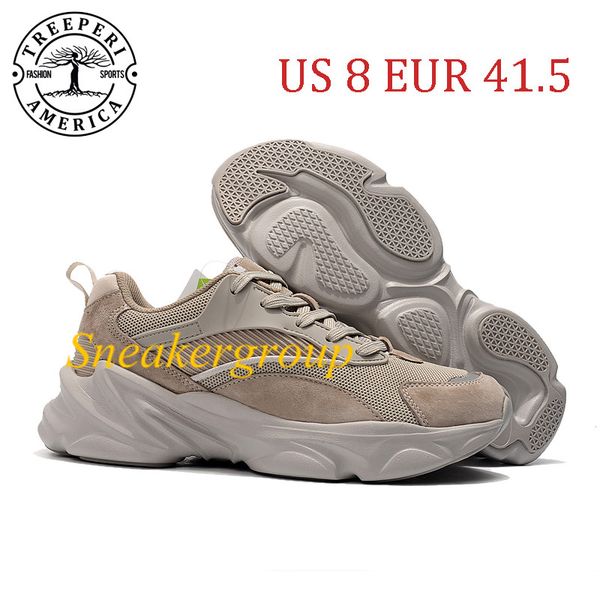 

2021 treeperi fashion chunky 3.0 soft sole running shoes beige grey us 8 eur 41.5 for men trainers