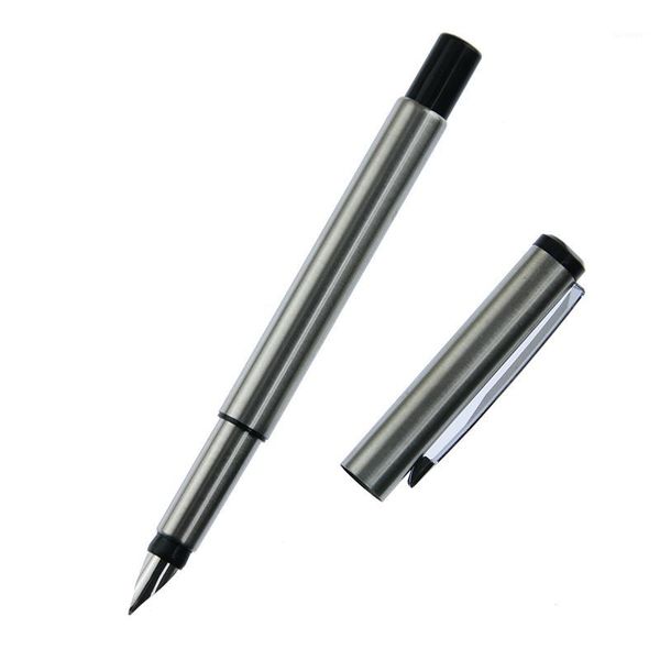 

silver metal vector fountain pen 0.5mm nib full metal body pens business gift writing calligraphy office supplies1