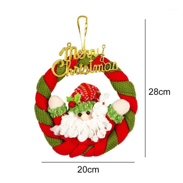 

christmas decorations doll decoration door wall window hanging ornament rattan wreath pendant1