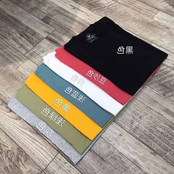 

a jian's indelible round neck classic cotton t-shirt can be used in summer