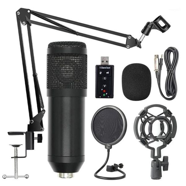 Microfones BM800 Professional Suspensão Microfone Kit Studio Live Stream Radiodifusão Gravação Condensador Conjunto Micphone Speaker1