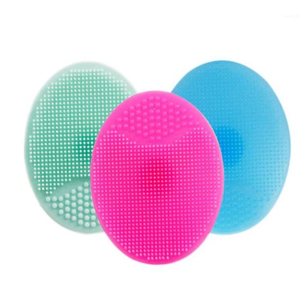 

bath brushes, sponges & scrubbers 1pc body cleansing brush washing exfoliating blackhead remover soft silicone pad skin spa scrub cleanser1