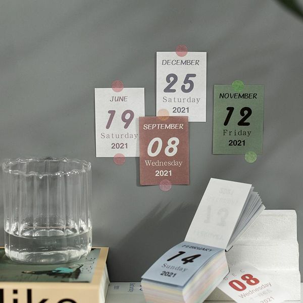 

2021 calendar the new mini desk calendar for school schedule 2020 2021 office supplies planner paper tearable bbyuml packing2010