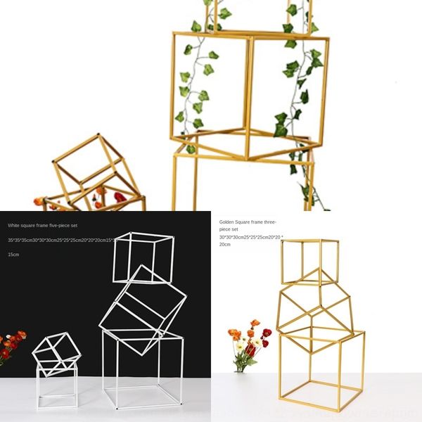 

ua6bd iron 3d geometric box new area layout road guide welcome wedding props and props window creative decoration uu2po