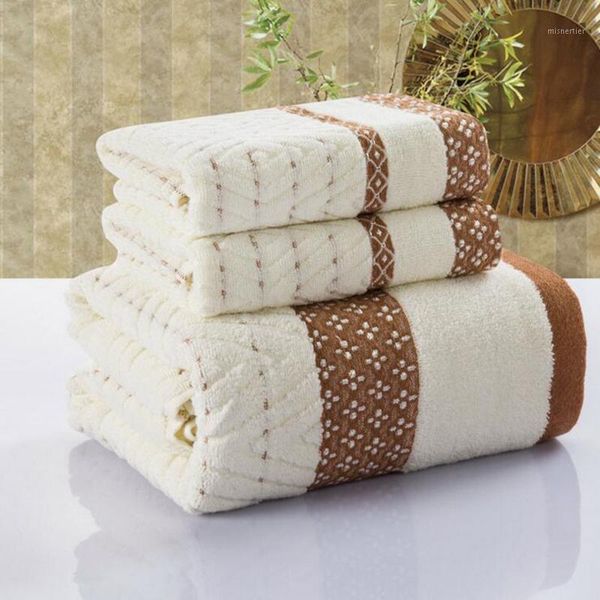 

towel 100% cotton set for adults thick jacquard sheared bath hand towels soft yarn dyed absorbent home el bathroom products1