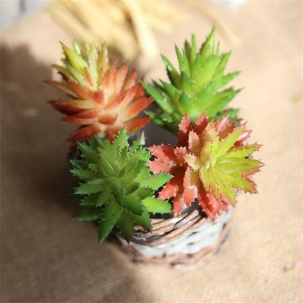 

decorative flowers & wreaths 2pcs artificial succulent, faux succulent,fake succuent, barbed aloe fake flower for home gardern diy decor, of