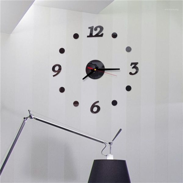 Duvar Saatleri 2021 Büyük DIY Saat Acrylicl Ayna Dijital 3D Roman Numaraları Kişiselleştirilmiş J501