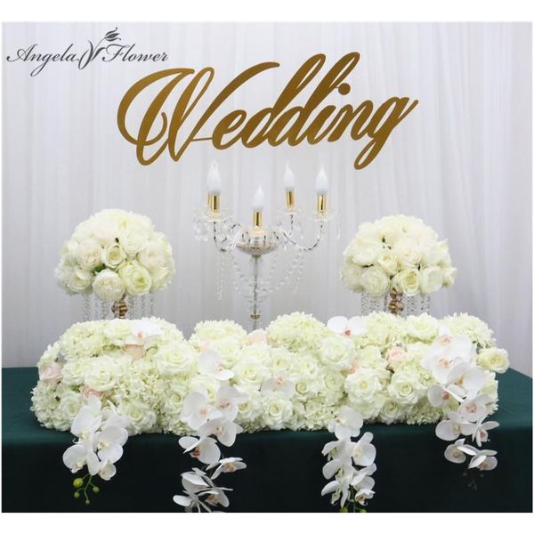 

original design wedding arch decor flower row arrangement artificial table centerpiece flower ball cor jlloic ladyshome