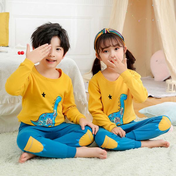 

pajamas underwear home winter korean cartoon leisure set children's cloth and autumn pants w99a, Blue;red