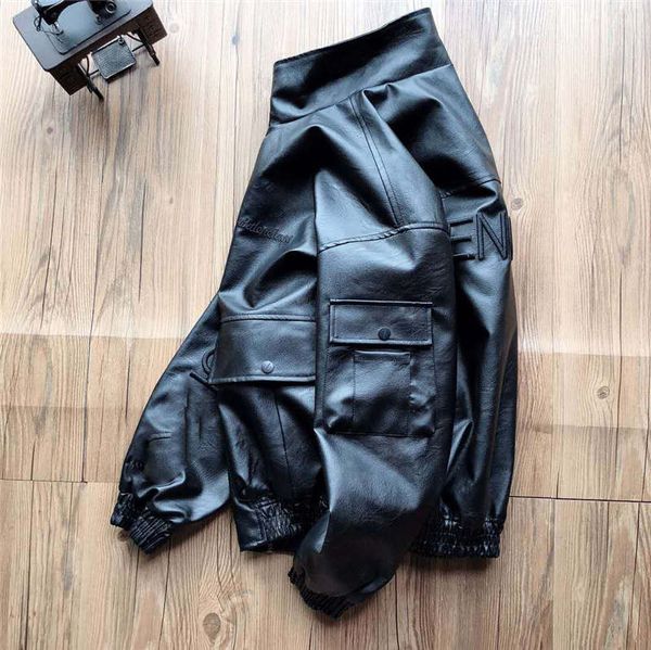 

мужские куртки кожа с вышивкой рукава мода стиль пальто толстые мотоцикл street wear куртки вниз pilot куртка s-xl, Black;brown