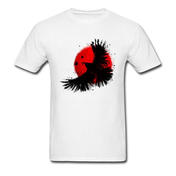 

dark crow 2018 naruto uchiha itachi ink painting t shirt men red moon white tee shirts sport hooded sweatshirt hoodie