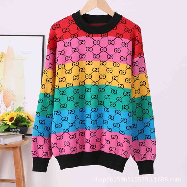 

family small fragrance color matching round neck wool sweater women's spring and autumn thin long sleeve bottomed shirt, White