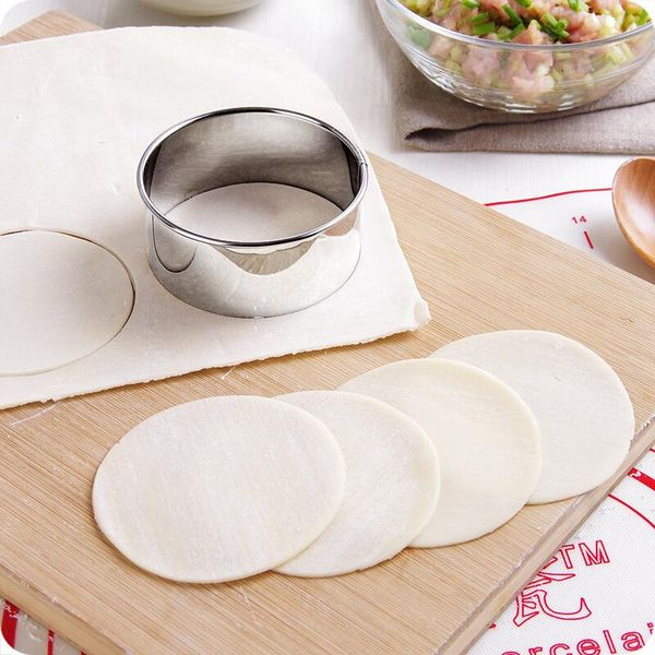 

baking & pastry tools 3pcs portable dumplings cutter mould cookie maker stainless steel dough cutting tool round/flower shaped kitchen gadge