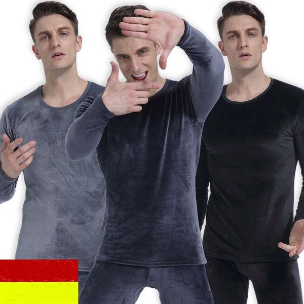 

men's thermal underwear long johns for male winter thick thermo underwear sets undershirts keep warm, Black;white