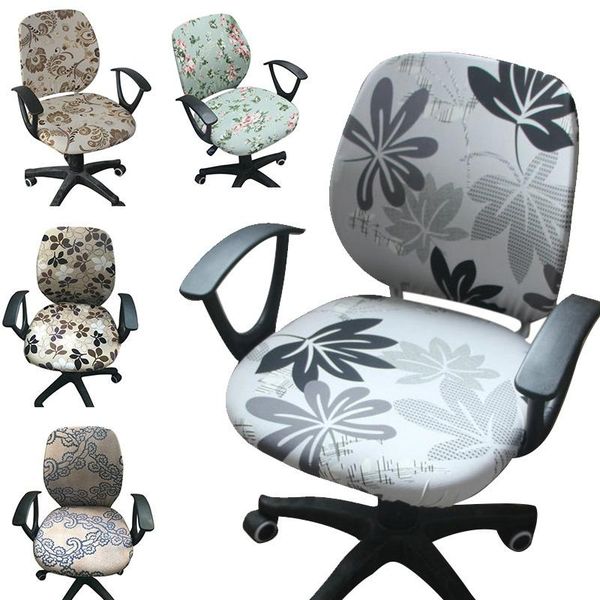 

chair covers printed office elastic computer slipcover removable rotating stretch housse de chaise