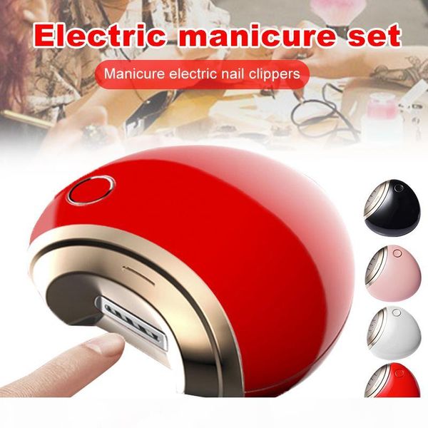 

electric nail clippers nail file trimmer cutter scissors manicure tool for kid elderly adult, Silver