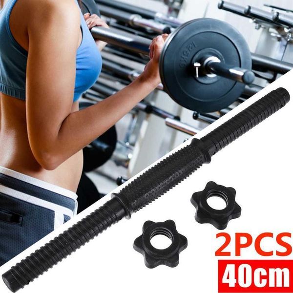 

40cm anti slip dumbbell bars for exercise spinlock collars weight lifting standard adjustable chrome threaded dumbbell handles1