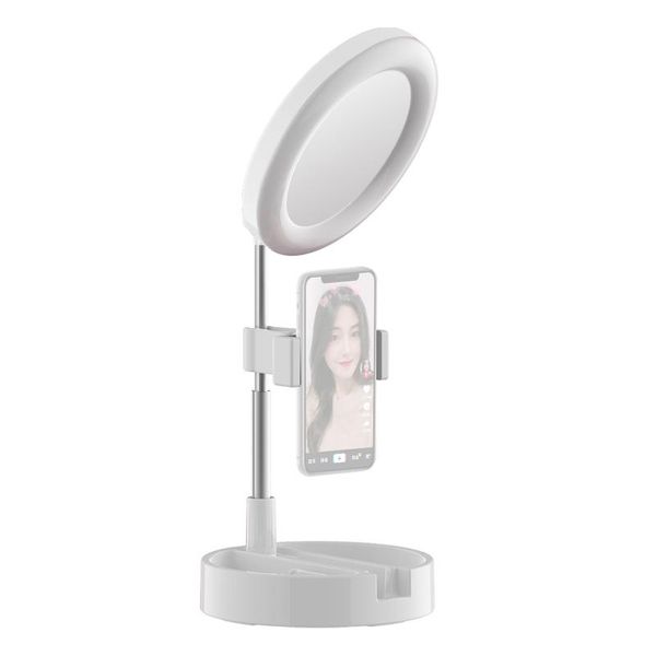 

flash heads led ring light circle lamp fill with makeup mirror phone holder 10 brightness levels for selfie video