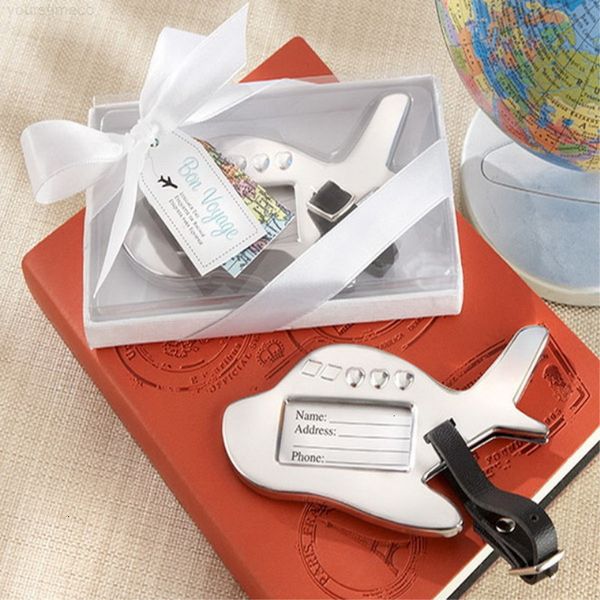 

gifts travel themed for airplane luggage tag bridal shower favors and wedding guest