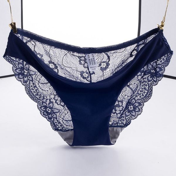 

cotton embroidered women's lace panties seamless breathable panty hollow plus size briefs underwear s1, Black;pink