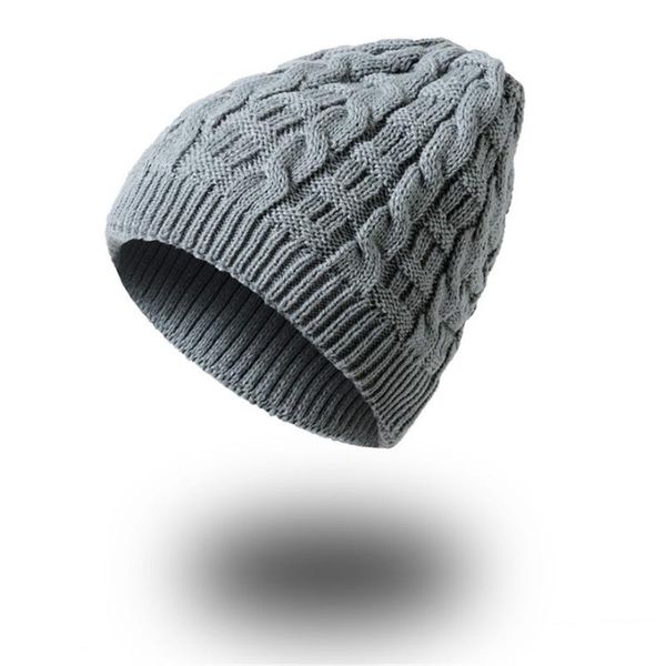 

Men's hat 2020 fashion trend new plus velvet twist acrylic fiber warm wool hat winter outdoor knit for men and women