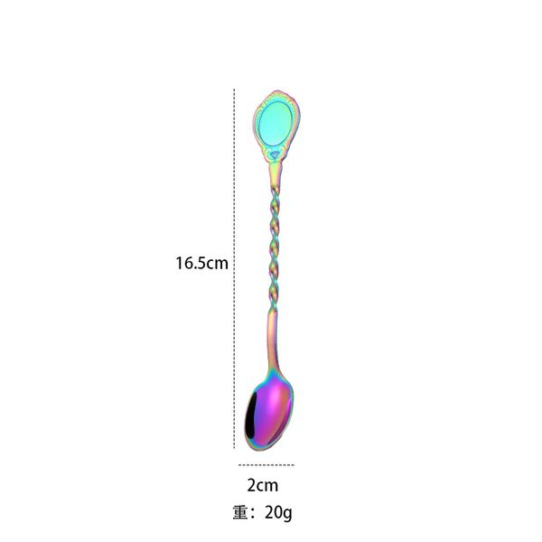 

originality spiral coffee spoon for cafe room 304 stainless steel dessert spoons bright color stirring scoop new arrival 5ry e1