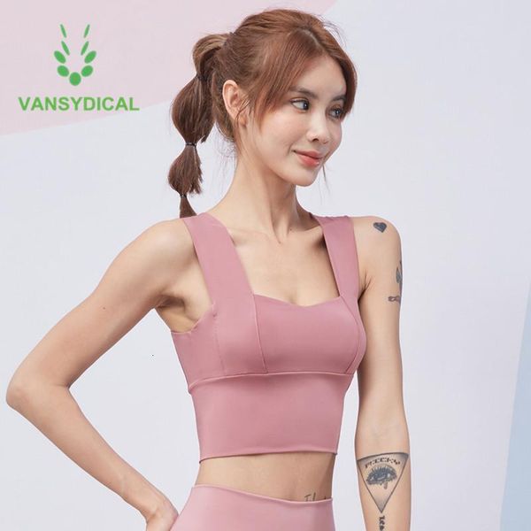 

vansydical women vest-type sports underwear gym yoga bras widened shoulder strap running shockproof fitness workout bra 3xl, White;black