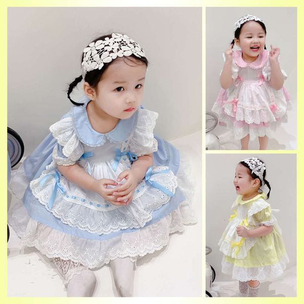 

lolita spanish cotton girl princs drs maid bow, Red;yellow