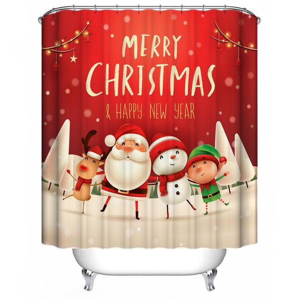 

рождественский занавес ковер снеговик мат костюм санта душ скольжению белл обложка клаус туалет снежинка non олени набор merry ванной bbybyj