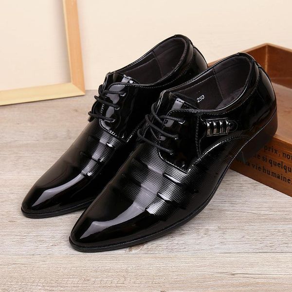 

new men oxfords formal shoes dress shoes fashion lace-up wedding black mens pointed toe formal office 4 colors