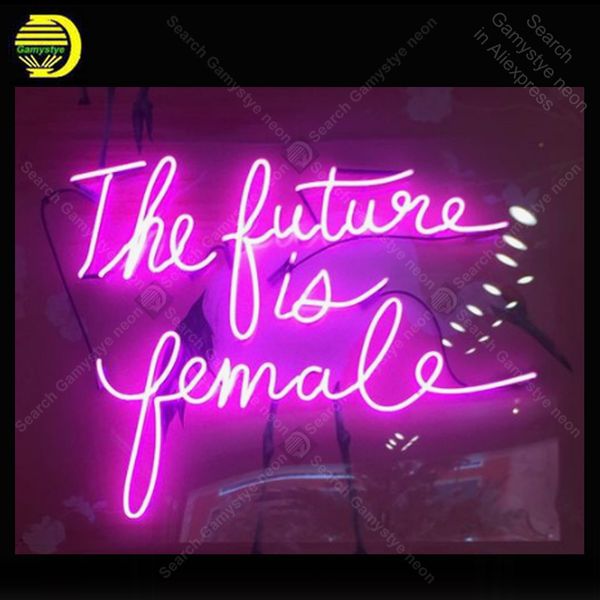 

neon sign for the future is female display neon lamps real glass tube decorate home room advertise custom neon light with board