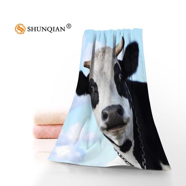 

new custom cow towel printed cotton face/bath towels microfiber fabric for kids men women shower towels a8.8