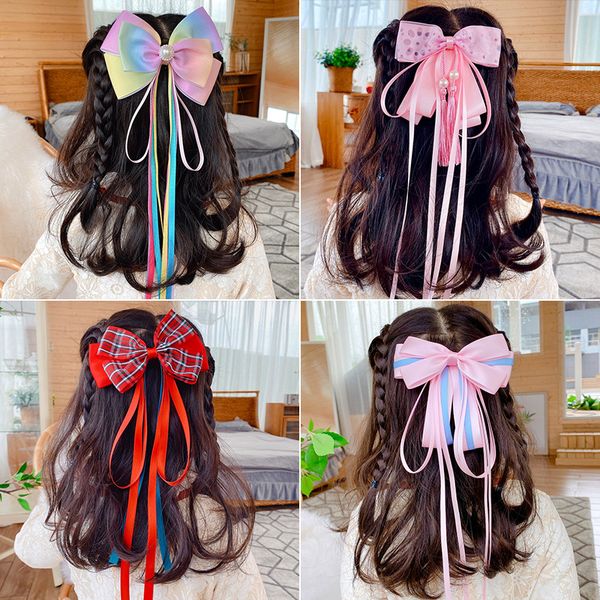 

детская ленты лук головной убор принцессы детские супер фея кружева шпилька маленькая девочка орнамент мило волосы