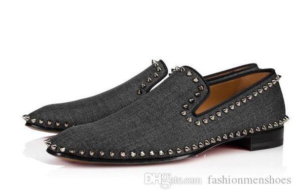 

black leather men dress shoes rivets slip on shoes business wedding dress shoes zapatos hombre