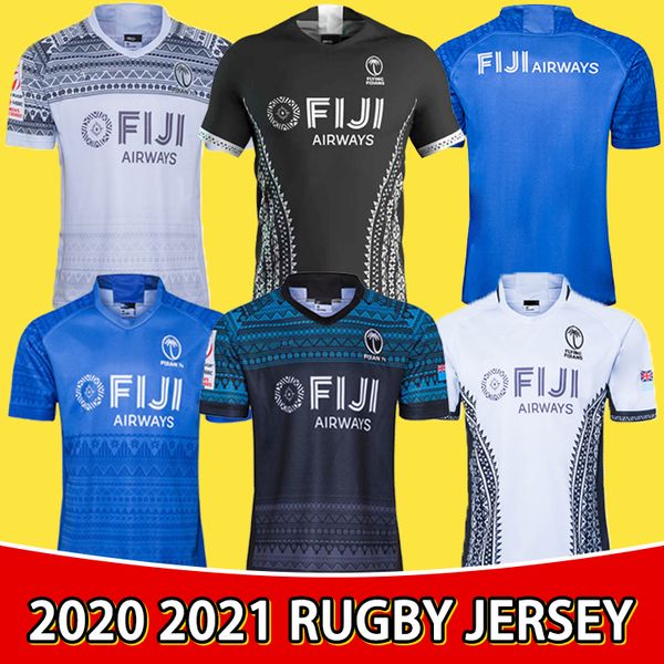 

2020 fiji home away rugby jerseys flying fijians jersey national rugby league shirt fiji rugby jersey union s-5xl, Black;gray