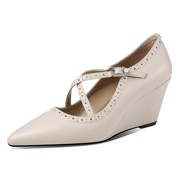 

2021 сексуальный до мэри янс женская мода высокие каблуки женщина натуральная кожа весна обувь v3ea, Black