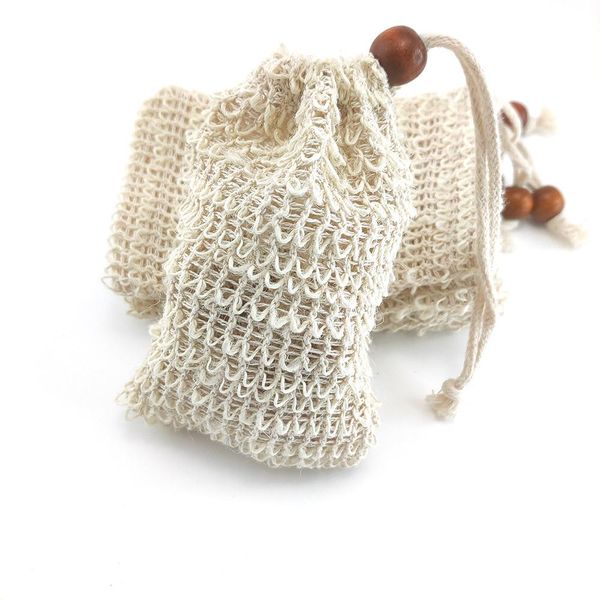 

6шт / пакет мыло мешок exfoliating soap экономайзер мешок вспенивание сизаль мыло мешок экономайзер массаж органические мешки с веревкой jll