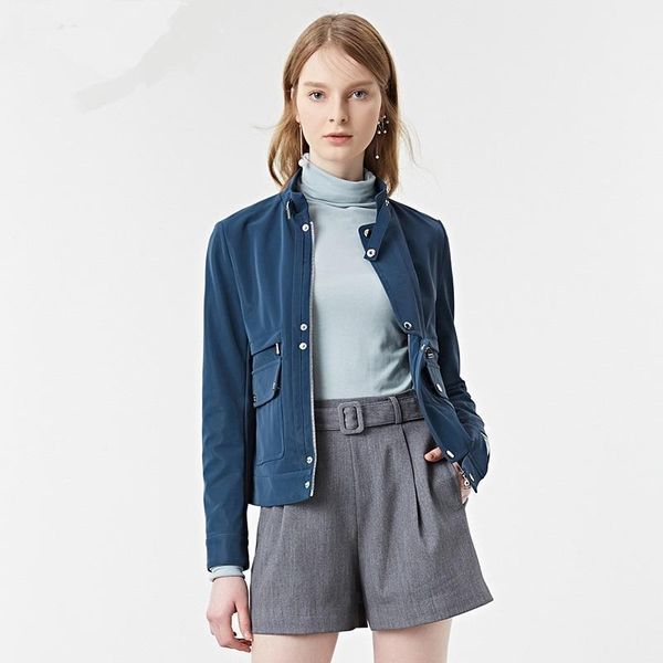 

women's short leather jacket 2021 autumn spring new fashion tassel suede leather deerskin blue casual coat for women1, Black;brown