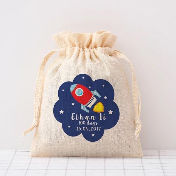 

gift wrap 50pcs custom name date drawstring bag personalized baby shower candy first birthday party kids gifts for guests