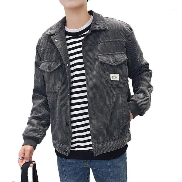 

2017 men's fleece jacket japan style youth outwear coat male thicke clothing vintage turn-down collar man jackets1, Black;brown