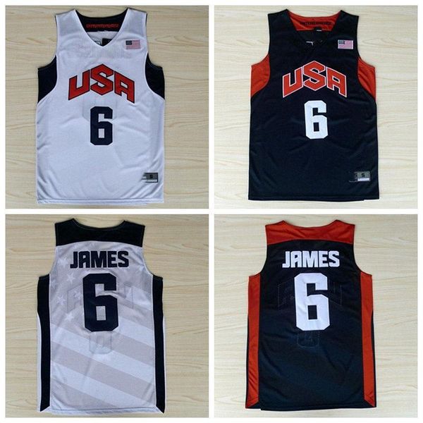 

mens team usa kevin 5 durant lebron 6 james 12 harden russell 7 westbrook chris 13 paul deron 8 williams anthony basketball jerseys shirts b, Black;red