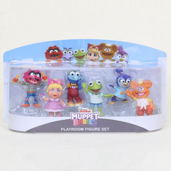 

6pcs/set 6cm anime muppets babies pvc action figures toys muppets babies collectibles model toys for christmas toys 1008